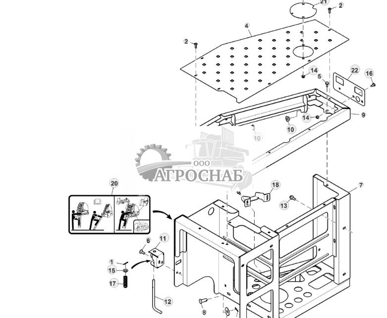 Платформа, опора лестницы для обслуживания, Tier 2 - ST901370 343.jpg